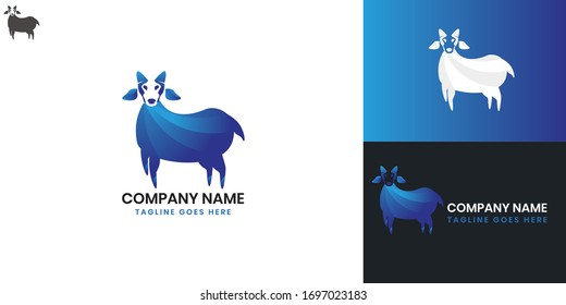 Goat Logo - All elements on this template are editable with vector software