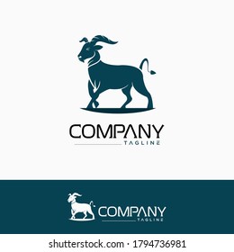 Logo creativo de cabra, plantilla de vector de diseño