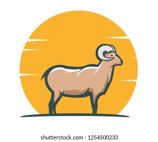 goat logo design