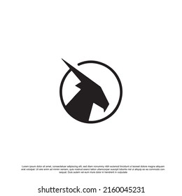 Goat logo design with circle vector