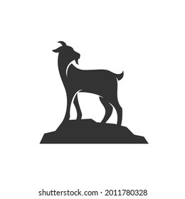 Goat Logo design. Farm Animal Vector Illustration.