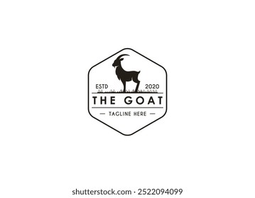 The goat logo design. Goat farms logo vector illustration.