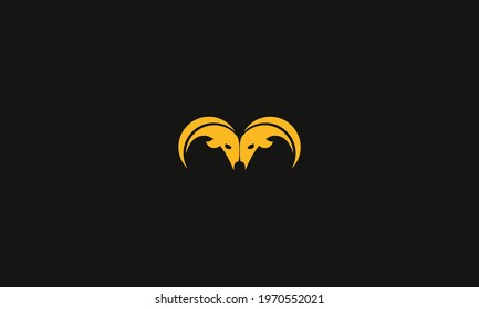 goat logo design or goat with horns logo