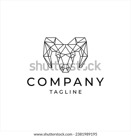 Goat logo design icon vector template