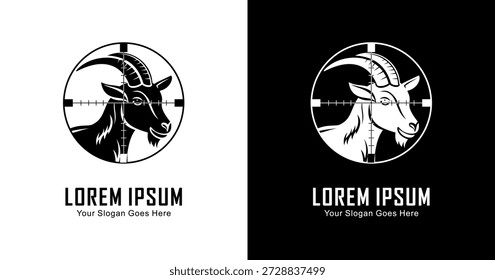 Ziege Logo-Design in der Aufnahme