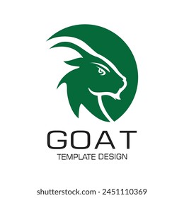 Goat logo design simple concept Premium Vector