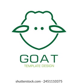 Goat logo design simple concept Premium Vector