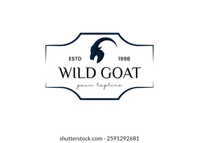 goat logo design symbol vector template