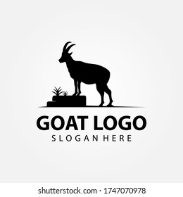 Goat Logo Design Template. Goat Icon Vector Illustration for Business Logo.