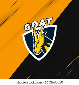 goat logo design vector fit for badge, emblem and tshirt printing. illustration for sport and esport team