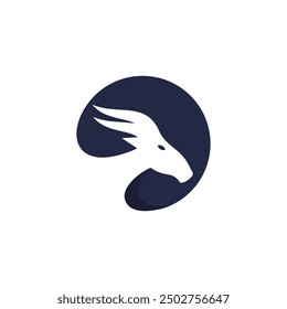 Goat logo design vector with modern unique style
