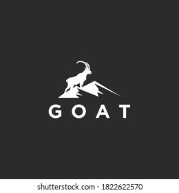 goat logo design vector silhouette illustration