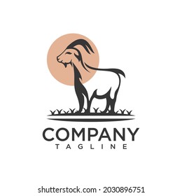 Goat logo design vector template