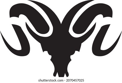 goat logo drawing icon black
