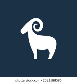 goat logo full body design vector