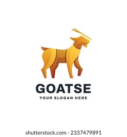 Goat Logo Gradient Vector Icon Illustration