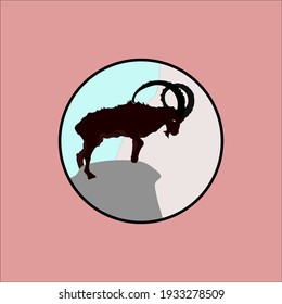 Goat Logo, Goat Head, IBEX, Mountain Goat