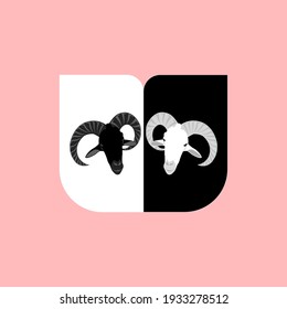 Goat Logo, Goat Head, IBEX, Mountain Goat