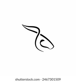 Goat logo. Goat head icon, symbol, vector, illustration design. Editable goat head abstract line design.