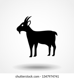 Goat logo icon design. Flat vector illustration EPS 10