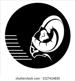 goat logo icon design vector