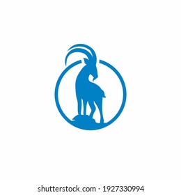 vector de diseño de icono del logotipo de la cabra
