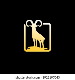 goat logo icon design vector