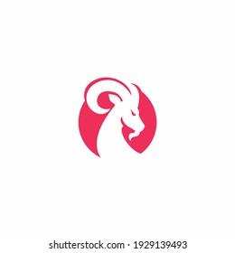 goat logo icon design vector