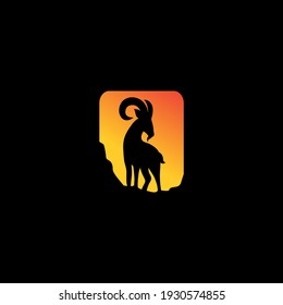 goat logo icon design vector