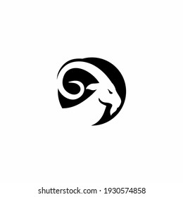 Ziegenlogo-Symboldesign, Vektorgrafik