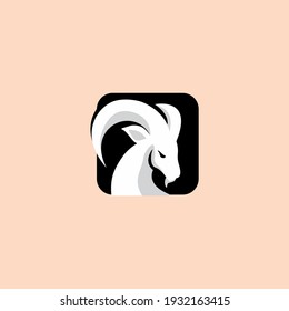 goat logo icon design vector