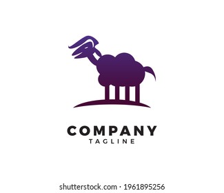Goat logo icon design vector
