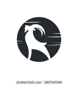 vector de diseño de icono del logotipo de la cabra