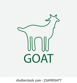 Vector de diseño de iconos de logotipo de cabra.