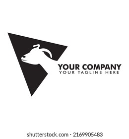 Vector de diseño de iconos de logotipo de cabra.
