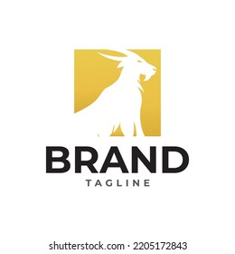 Ziegenlogo-Symboldesign-Vektorgrafik.