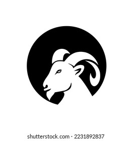 Ziegenlogo-Symboldesign, Vektorgrafik