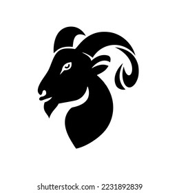 goat logo icon design vector