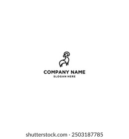 goat logo icon design vector	
