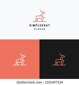 Goat logo icon flat design template