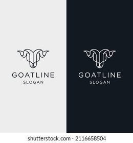 Goat logo icon flat design template 