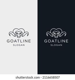 Icono del logotipo de la cabra plantilla de diseño plano 