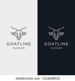 Goat logo icon flat design template 