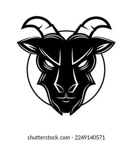 Goat logo icon vector design Goat Circle logo design illustrator design Creative Goat logo design goat icon modern company logo