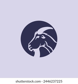 Goat logo icon vector design Goat Circle logo design illustrator design Creative Goat logo design goat icon modern company logo