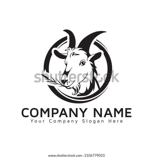 Goat logo icon vector design  Goat Circle  logo\
design illustrator design  Creative Goat logo design goat icon\
\
modern company logo