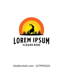 Goat logo icon vector template  Vector Art 