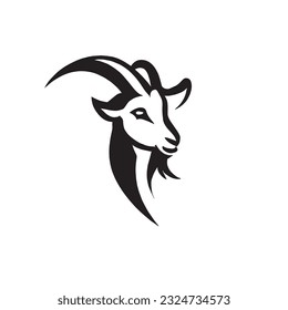 goat logo illustration on white canvas