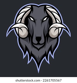 A Goat Logo Illustration Vector
