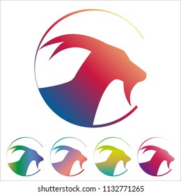 Goat logo on white background